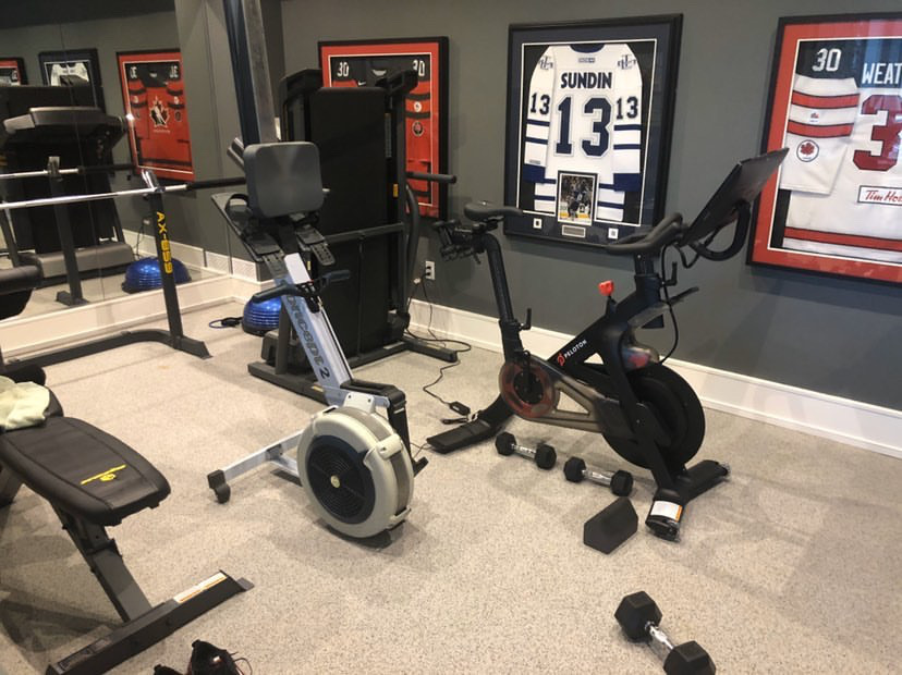 Luxury home gym flooring