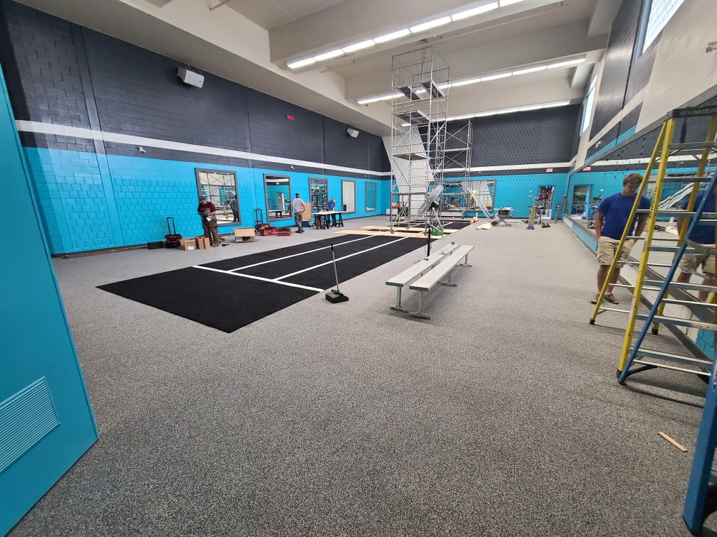 Soft Crete gym flooring installation